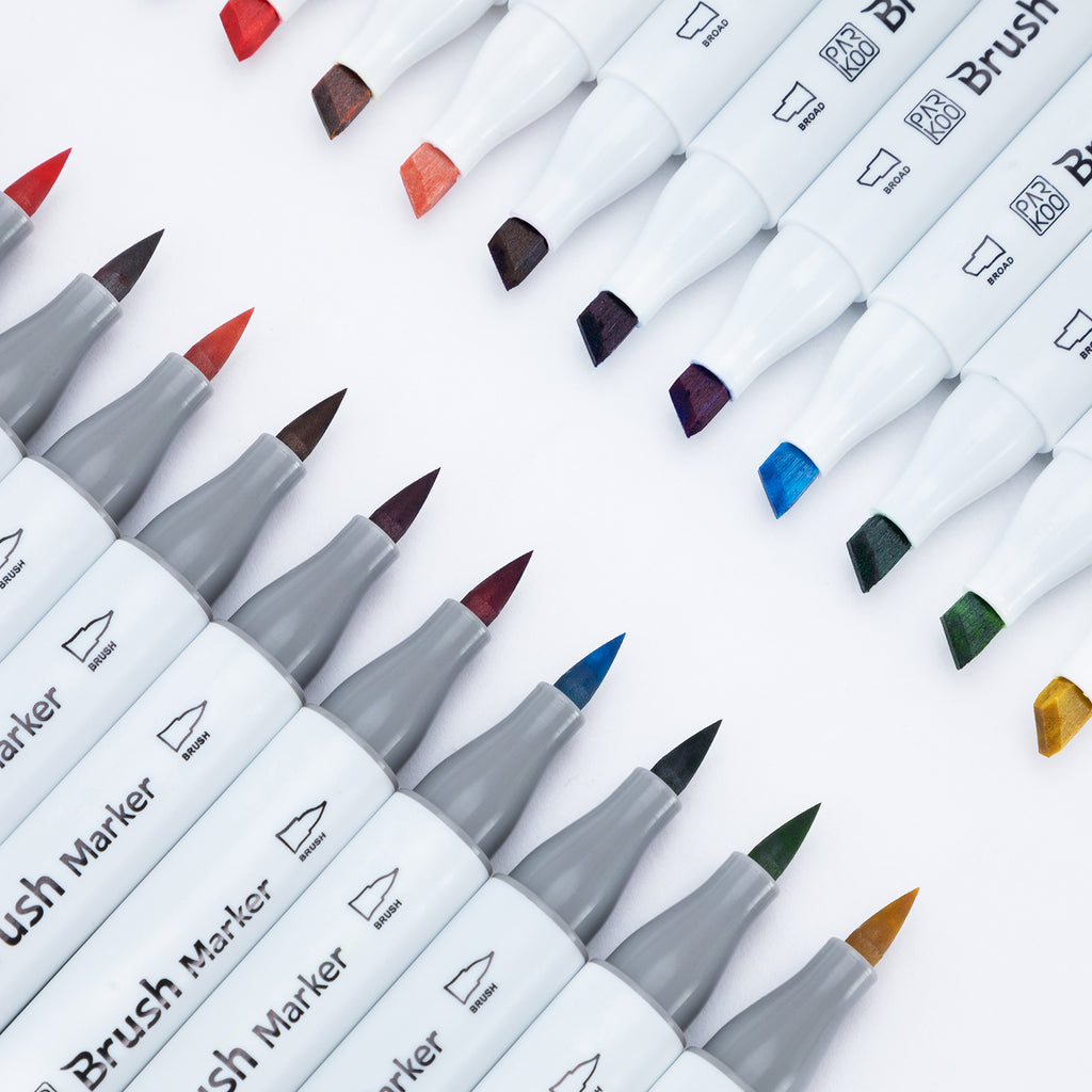 ParKoo 12 Colors Alcohol Brush Markers