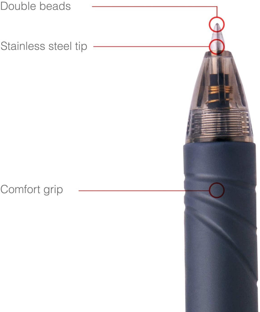 ParKoo Pens & Refills ParKoo Retractable Erasable 0.7 mm Gel Pens, No Need for White Out, Black Ink 12-pack