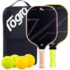 TOGRA Pickleball Paddles Set of 2, USAPA Approved Carbon Fiber Pickleball Set, Lightweight Graphite Pickleball Rackets with 4 Pickleball Balls, 1 Pickleball Bag, Pickle Ball Paddle Set - ParKoo