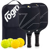 TOGRA Pickleball Paddles Set of 2, USAPA Approved Carbon Fiber Pickleball Set, Lightweight Graphite Pickleball Rackets with 4 Pickleball Balls, 1 Pickleball Bag, Pickle Ball Paddle Set - ParKoo