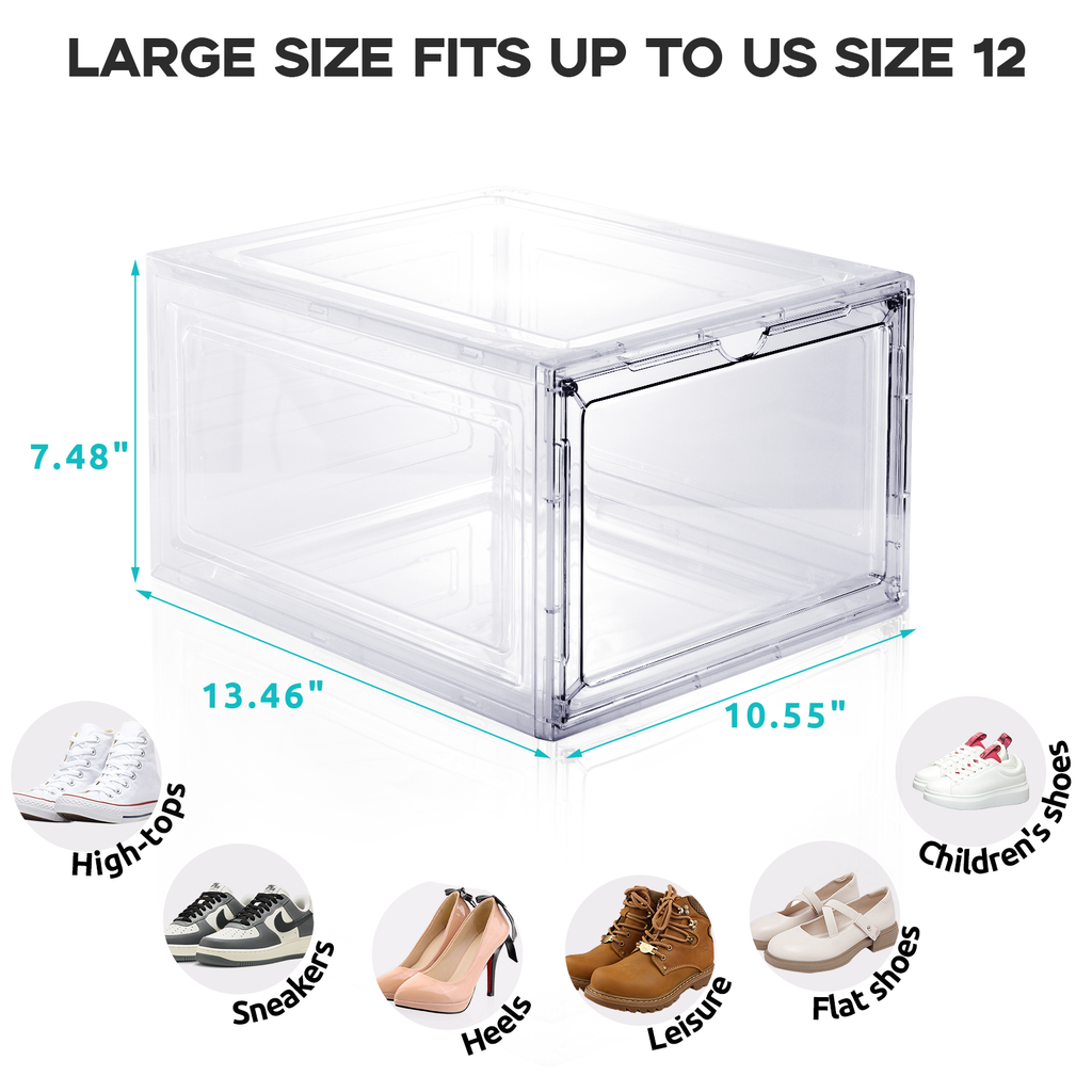 Shoebox size storage containers hotsell