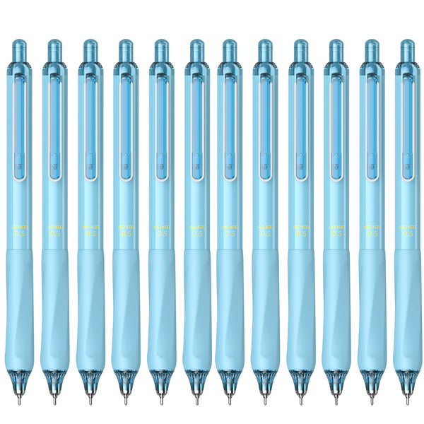 ParKoo Gel Pens Quick Dry Ink Fine Point 0.5mm, Retractable Rolling Ball Blue Ink Pen, Click Silent Pens Set for Journaling Notetaking Drawing Sketching Smooth Writing Non Bleed 12pcs - ParKoo