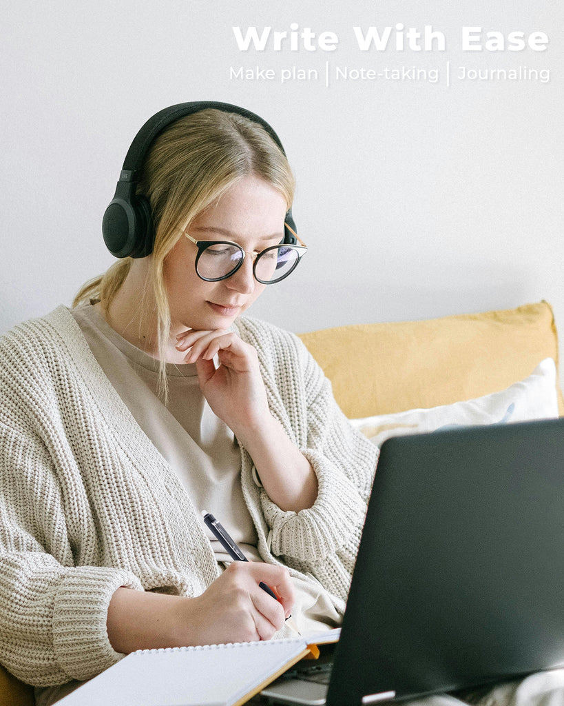 Clicker, Fine Point 0.7 mm, Make Mistakes Disappear, 6 Black/6 Blue Smooth Ink Pens for Writing, Planners, Note Taking and Crossword Puzzles - ParKoo