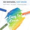 ParKoo Erasable Gel Pens, 24 Colors Retractable Erasable Colored Pens Fine Point 0.7mm, Make Mistakes Disappear, Assorted Color Inks for Drawing Coloring Writing Planner - ParKoo