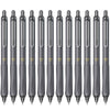 ParKoo Gel Pens Quick Dry Ink Pens Fine Point 0.5mm Retractable Rolling Ball Black Ink Pen Click Silent Pens Set for Journaling Notetaking Drawing Sketching Smooth Writing Non Bleed 12pcs (Black) - ParKoo
