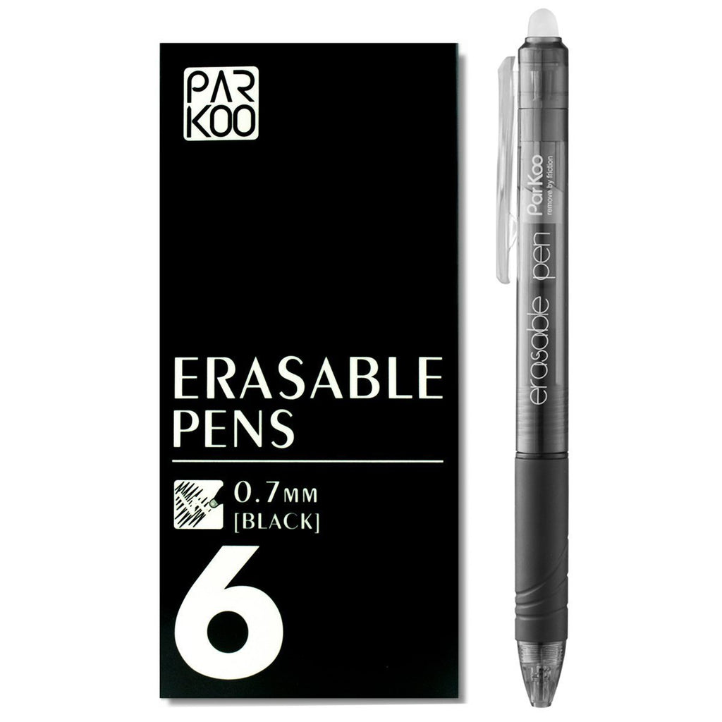 8 Pack Retractable Erasable Gel Pens Clicker Fine Point 0.7mm