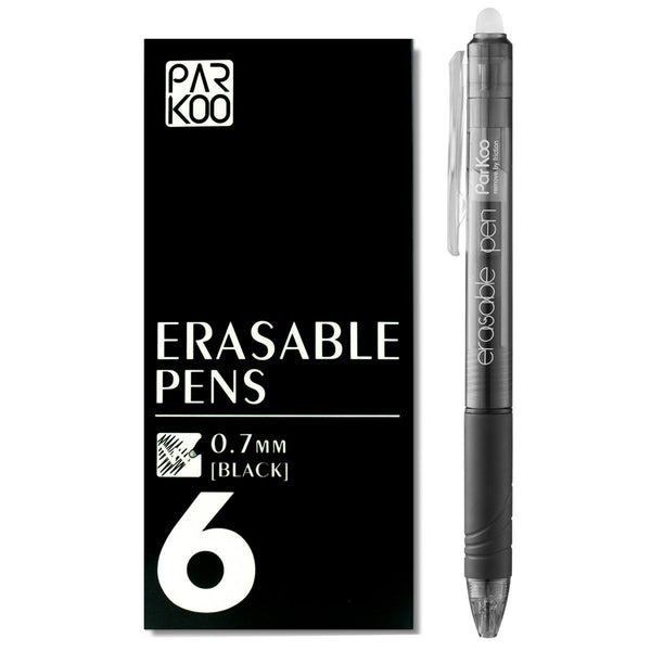 ParKoo Twist-Write Retractable Erasable Gel Pens, Fine Point 0.7 mm, N