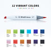 ParKoo Pens & Refills ParKoo 12 Colors Alcohol Brush Markers