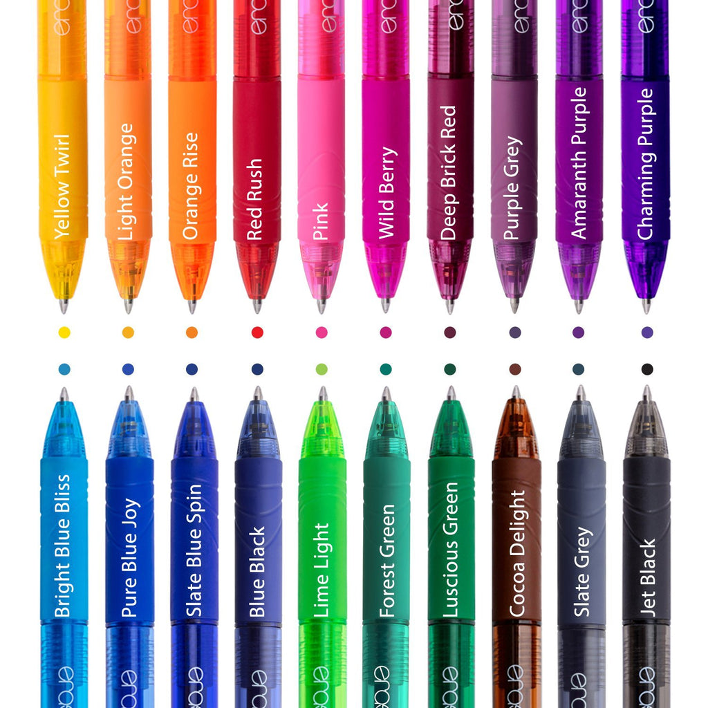 ParKoo Pens & Refills ParKoo 20 Colors Retractable Erasable Gel Pens 0.7 mm, No Need for White Out