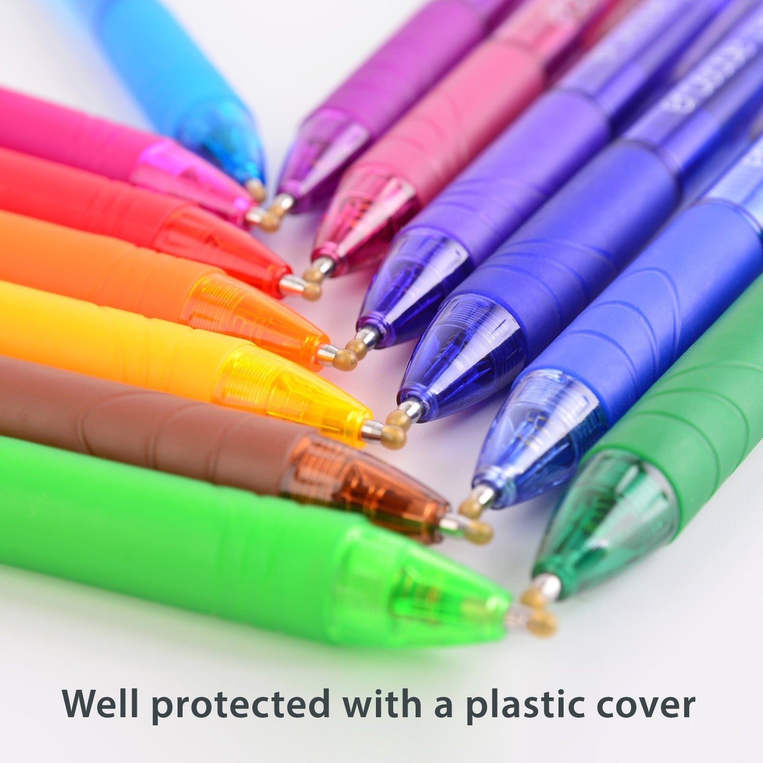 ParKoo 20 Colors Retractable Erasable Gel Pens 0.7 mm, No Need for Whi