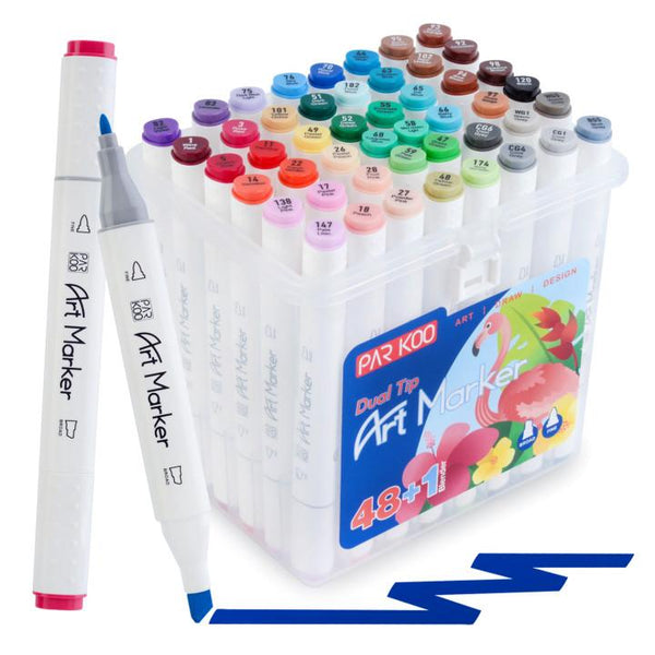 Shuttle Art Art Markers Bundle - 30 Colors Alcohol Markers + 30 Colors Skin  Tone Markers