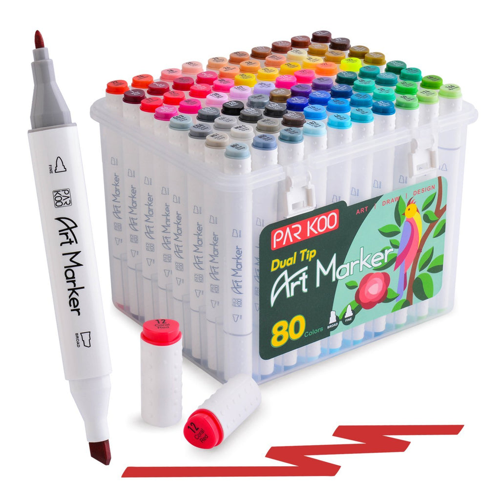 80 Colors Art Marker Alcohol Felt Pen Manga Sketching Markers Dual