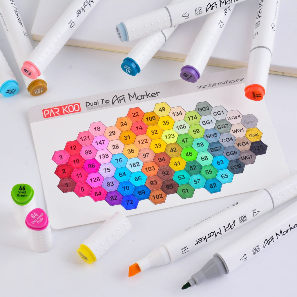 Alcohol Markers Set 80 Colors Dual Tip Art Markers for Kids Adult Coloring  Ma
