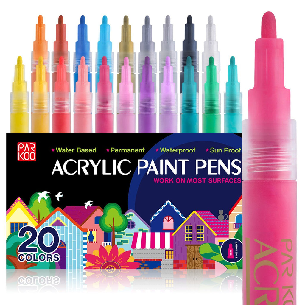 ParKoo Pens & Refills ParKoo Acrylic Paint Pens Markers Set (20-Color)