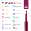 ParKoo Pens & Refills ParKoo Gel Ink Refills Compatible with FriXion and Friction Erasable Gel Pens, Fine Point 0.7 mm, 14 Colors