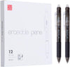ParKoo Pens & Refills ParKoo Retractable Erasable 0.7 mm Gel Pens, No Need for White Out, Black Ink 12-pack