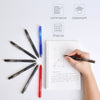 ParKoo Pens & Refills ParKoo Retractable Erasable Gel Pens 0.5 mm,  8 Black/1 Blue/1 Red Ink, 10-Pack