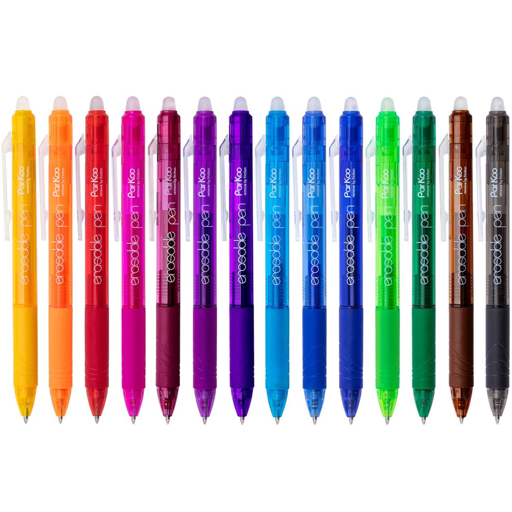 Erasable Gel Pens 14 PACK Assorted Colors Retractable Clicker Gel Ink Pens  0.7mm