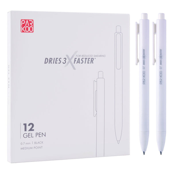 ParKoo Retractable Erasable Gel Pens 0.7 mm, No Need for White Out,12