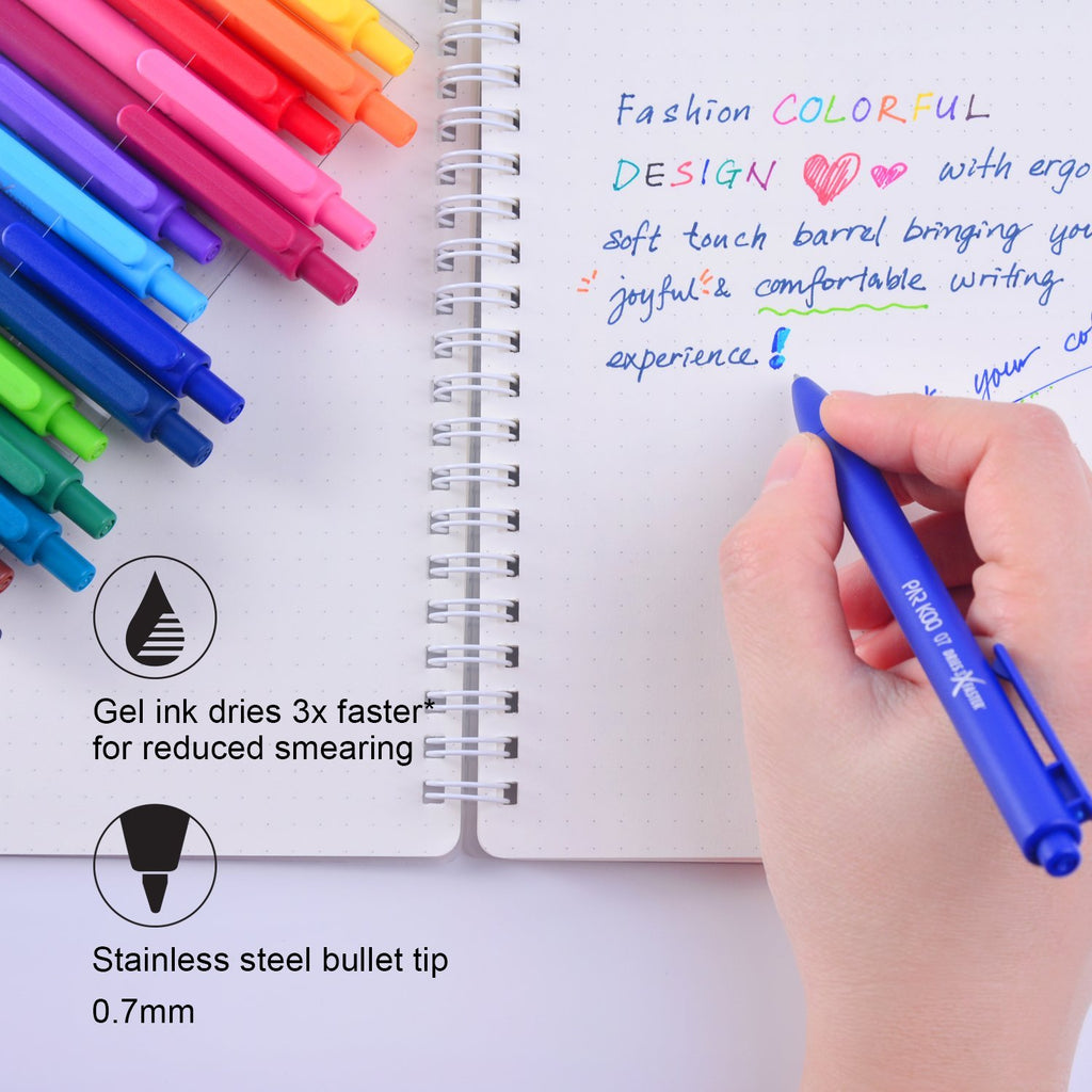 ParKoo Pens & Refills ParKoo Retractable Gel Pens 0.7mm Quick Dry Ink, 14 Assorted Colors