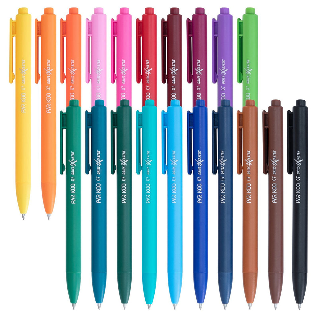 ParKoo Pens & Refills ParKoo Retractable Gel Pens 0.7mm Quick Dry Ink, 20 Assorted Candy Colors Fine Point Smooth Writing Pens for Bullet Journaling Writing Note Taking Office Supplies